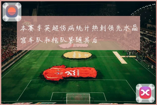 本赛季英超伤病统计热刺领先水晶宫车队和枪队紧随其后